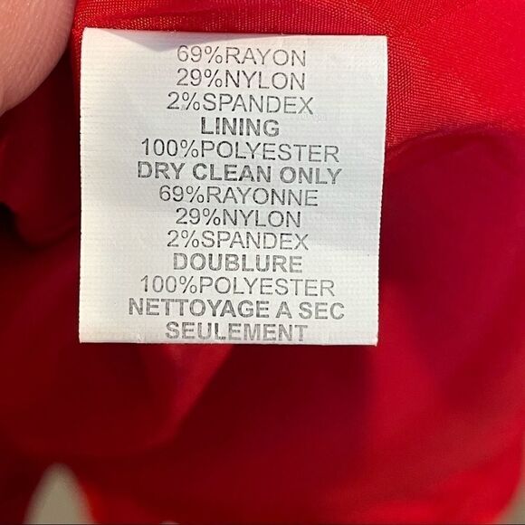 Trina Turk Carmichael Ponte Peplum Style Tank Dress in Cherry - Picture 8 of 9